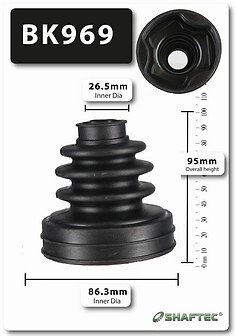 Shaftec front boot for - cv,
