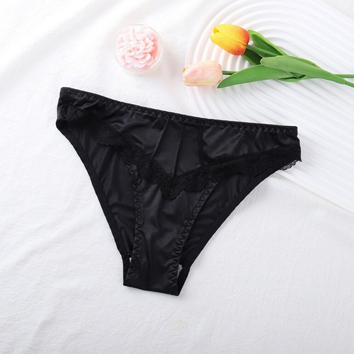 Women lace satin silk briefs - lace,