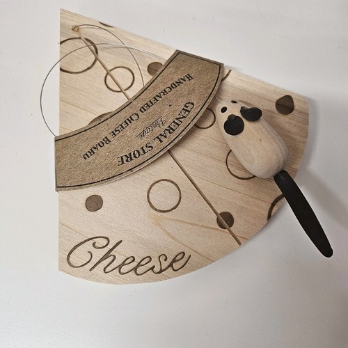 Wooden cheese board with - cheese,
