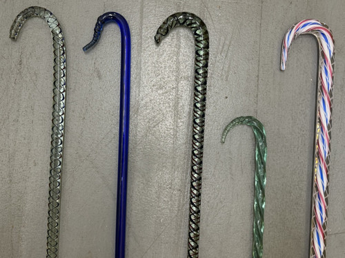 Rare antique glass walking - 5,
