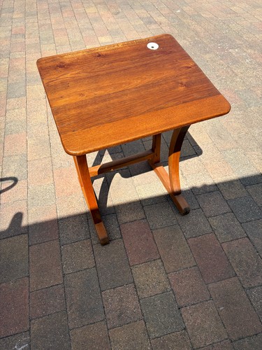 Vintage wooden school desk - school,