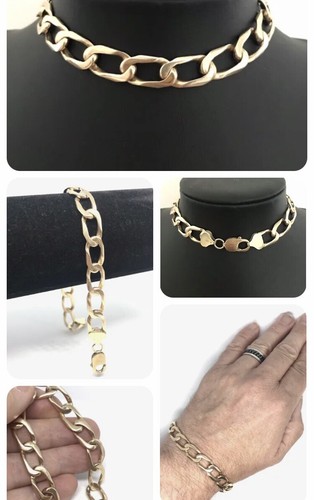 9ct gold curb bracelet - curb, 375
