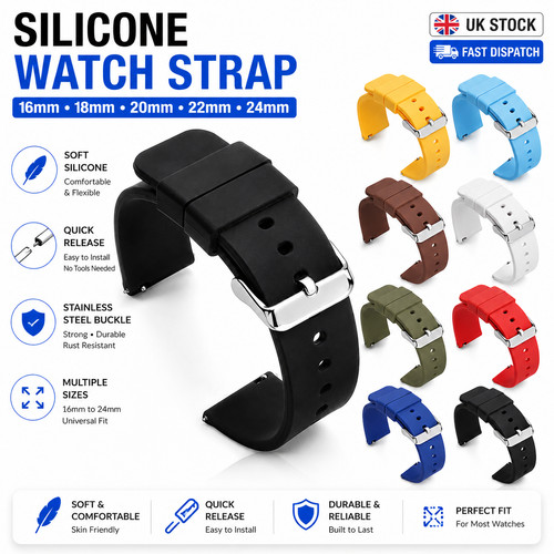 Silicone rubber watch strap - silicone,