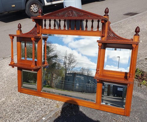 Antique victorian overmantle - victorian,