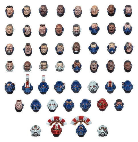 Space marine heads upgrade - space,