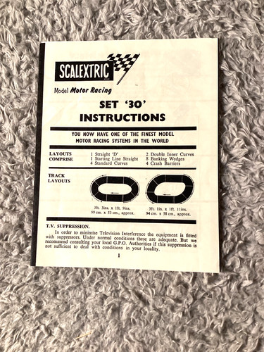 Scalextric vintage paperwork - vintage,