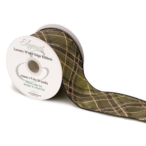 Christmas wired ribbon width - ribbon,