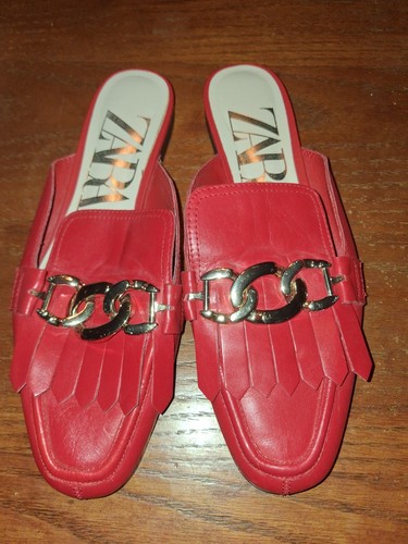 Zara red chain link - chain, fringe