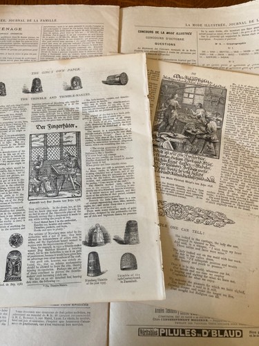 Victorian article thimbles - victorian,