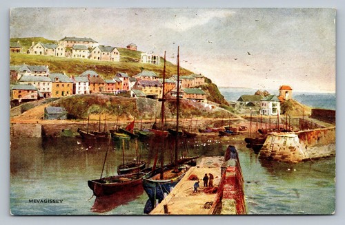 Postcard mevagissey harbour - postcard, -mevagissey