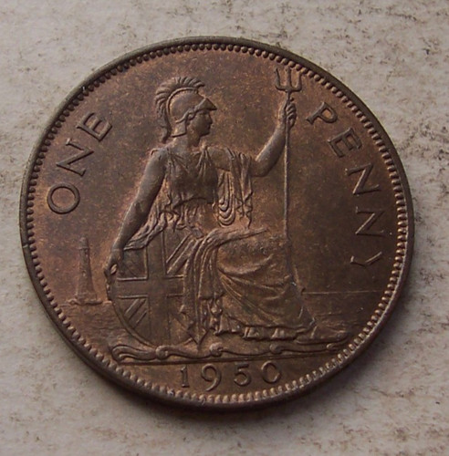 Unc 1950 penny - 1950,