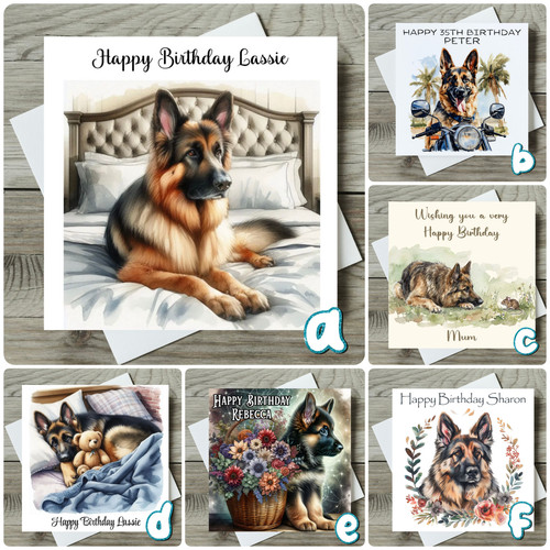 German shepherd birthday card - birthday,