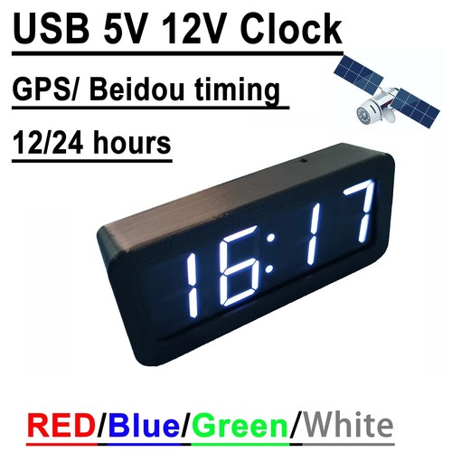 Usb 12v car clock gps - car,