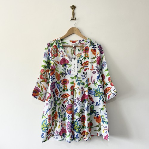 Sahara 100 linen tunic top - 100%,