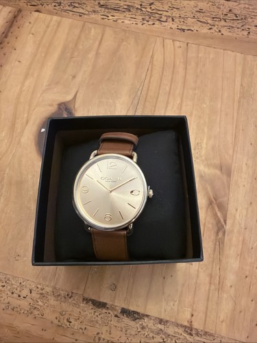 Coach mens round gold dial - mens,