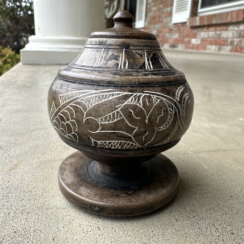 Engraved hand carved stone - hand,