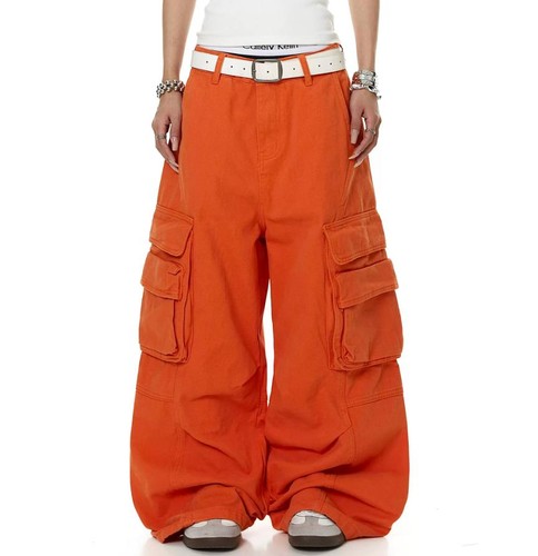 Men orange cotton blend - men's,