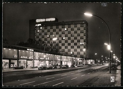 Postcard berlin hilton hotel - postcard, berlin,