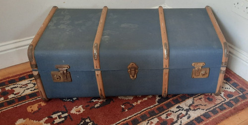 Large vintage wooden bound - vintage,