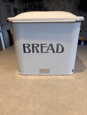 Vintage enamel metal bread - vintage, bin