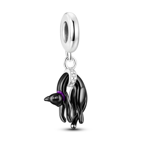 Sleeping cat dangle charm for - cat,