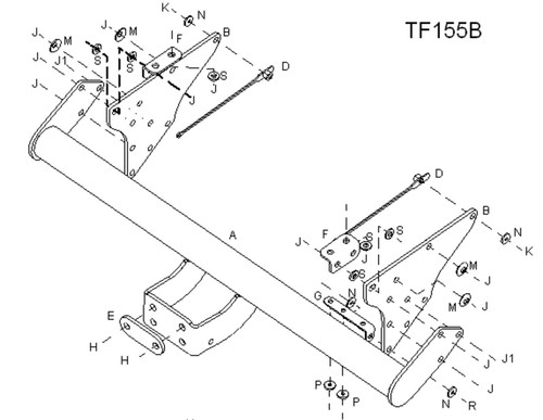 Towtrust fixed flange - fixed,