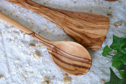 Olive wood cooking spoon - wood,