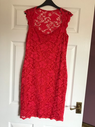 Red lace lined sleeveless - lined,