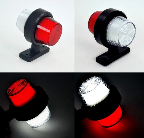 Red white led - neon, side