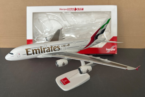 Herpa 614054 emirates a380 - emirates, a380-800