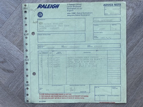 Raleigh super burner 1983 - raleigh,