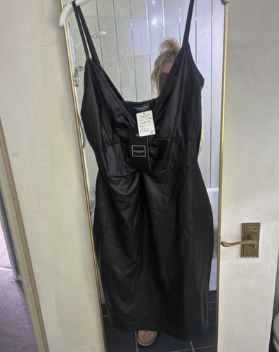 Faux leather wet look little - look,