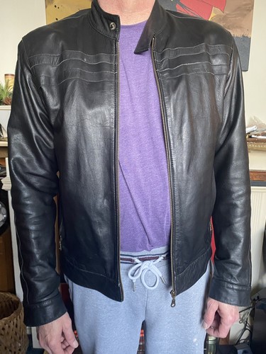 Mens black leather jacket - mens,