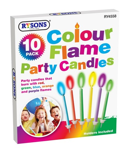 Coloured flame candles - x,