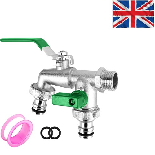 Contemporary double garden tap - contemporary,
