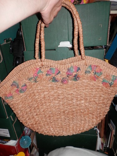 Women straw tote shoulder bag - tote,