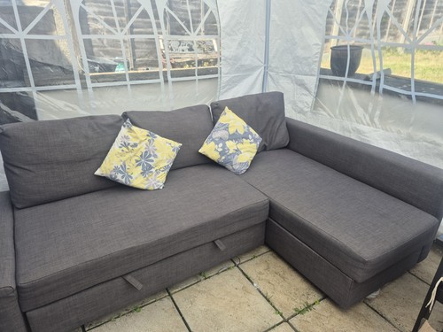 Ikea grey corner sofa - grey, sofa-bed