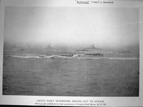 Old antique print navy - old,