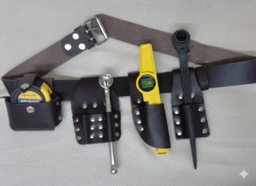 Scaffolding brown leather tool - scaffolding,