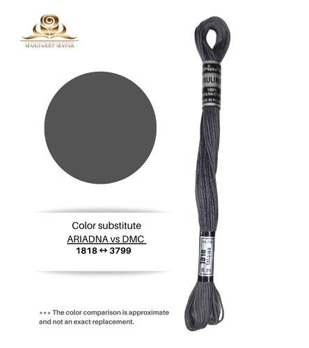 Dark grey embroidery floss - dark, grey,