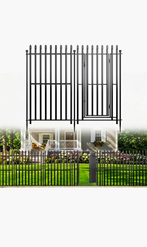 Black metal pedestrian garden - pedestrian,