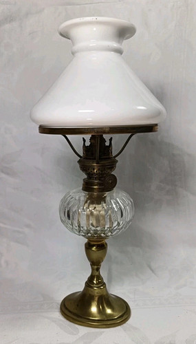 Antique oil lamp - oil, duplex