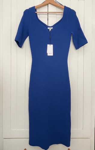 Reiss blue ribbed dress size - reiss,