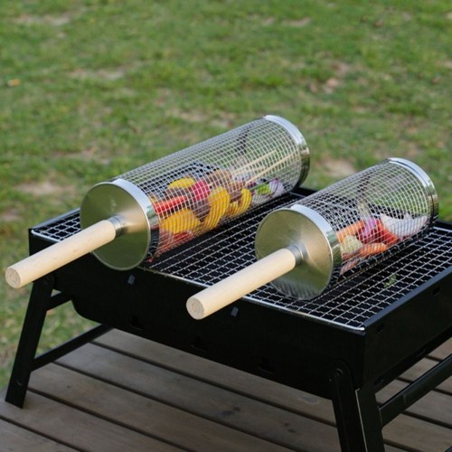 Rolling grill basket bbq - grill,