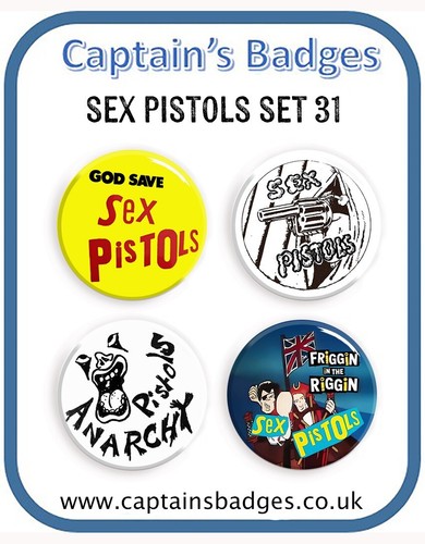 Set sex pistols badges - set,