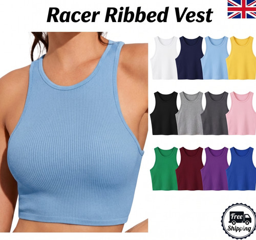 Ladies ribbed sleeveless - sleeveless, crop