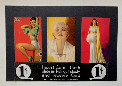 Vintage mutoscope arcade - mutoscope, cards