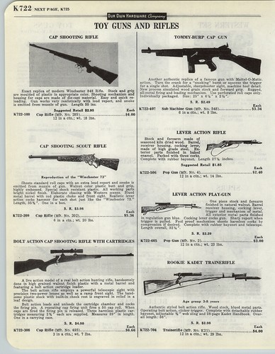1958 paper toy cap guns - ad,