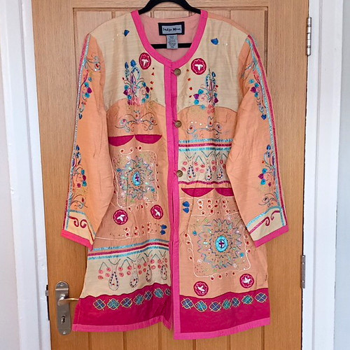 Indigo moon peach pink - moon,