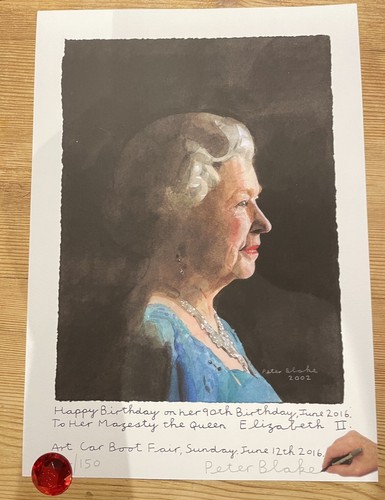 Sir peter blake signed - peter, hrh